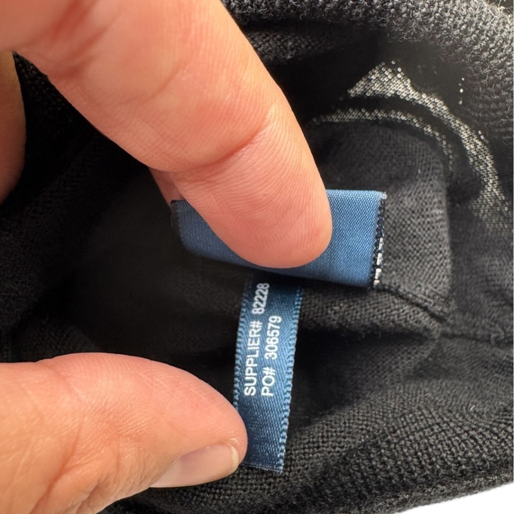 Ralph Lauren Blue Label Womens Black Tie Front Merino Wool Cardigan Sweater Sz M - Picture 8 of 13